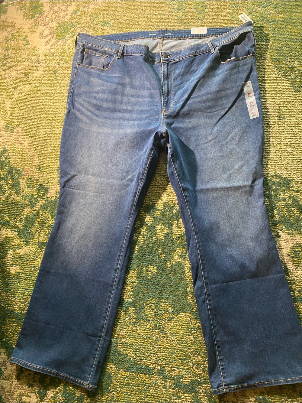 Old Navy Women’s Mid-Rise Kicker Boot-Cut Jeans in Blue